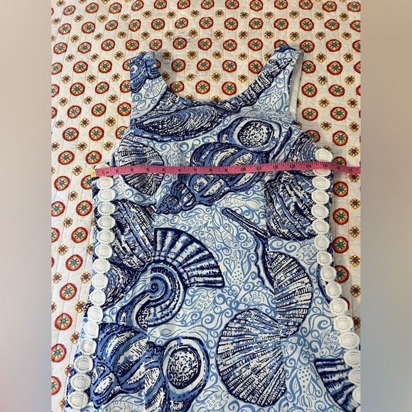 EUC Lilly Pulitzer Stuffed Shells Blue & White Shift Dress Size 2 - Picture 5 of 8